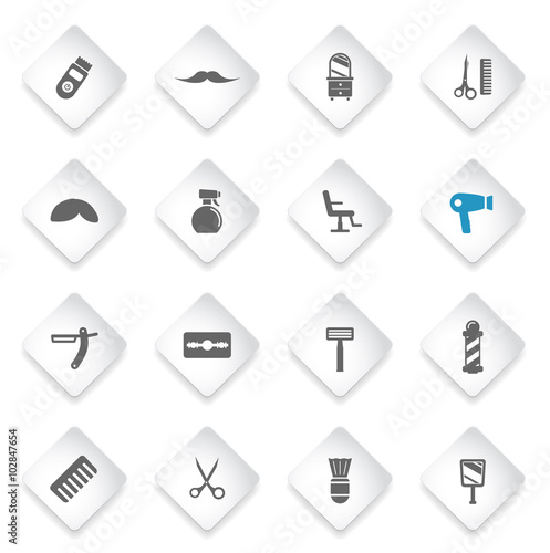 Barbershop simply icons