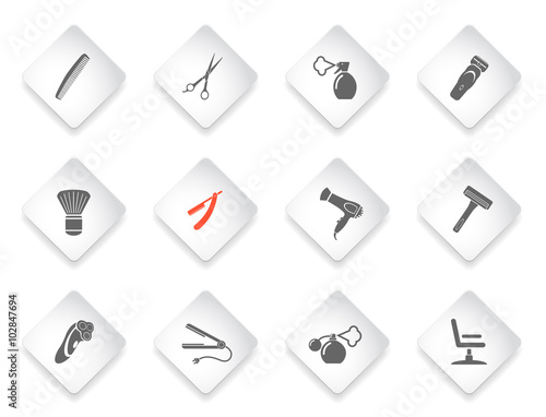 Barbershop simply icons