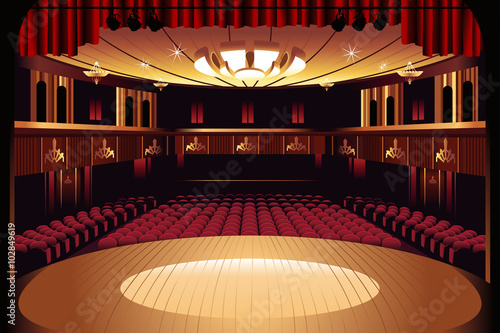 Empty Theater Stage