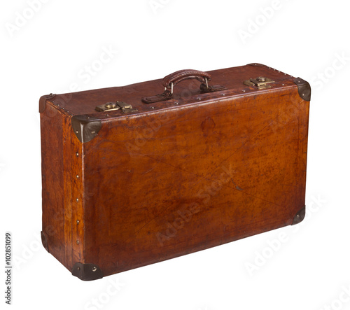 Old closed suitcase