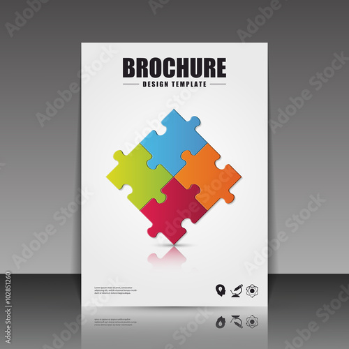 Brochure cover design. Flyer, poster, booklet template. Vector