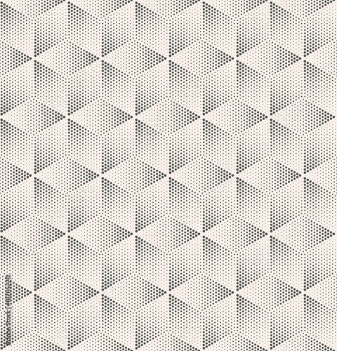 Seamless Stippled Vintage HalfTone Geometric Pattern. Vector