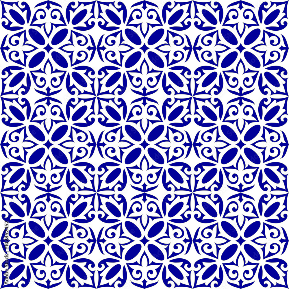 Геометрическая Исламский Бесшовные шаблон Арабеска смнмй и белый, лоскутное