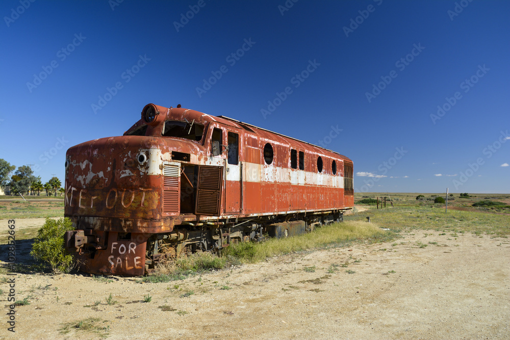 Old Ghan locomotive in the Australian Outback, Marree Old Ghan locomotive in the Australian Outback, Marree