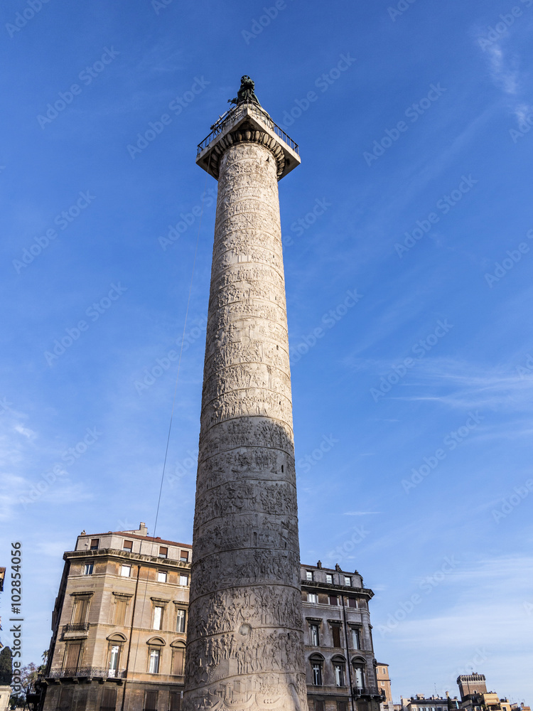 Trajan's Column , UNESCO World Heritage Site, Rome, Italy