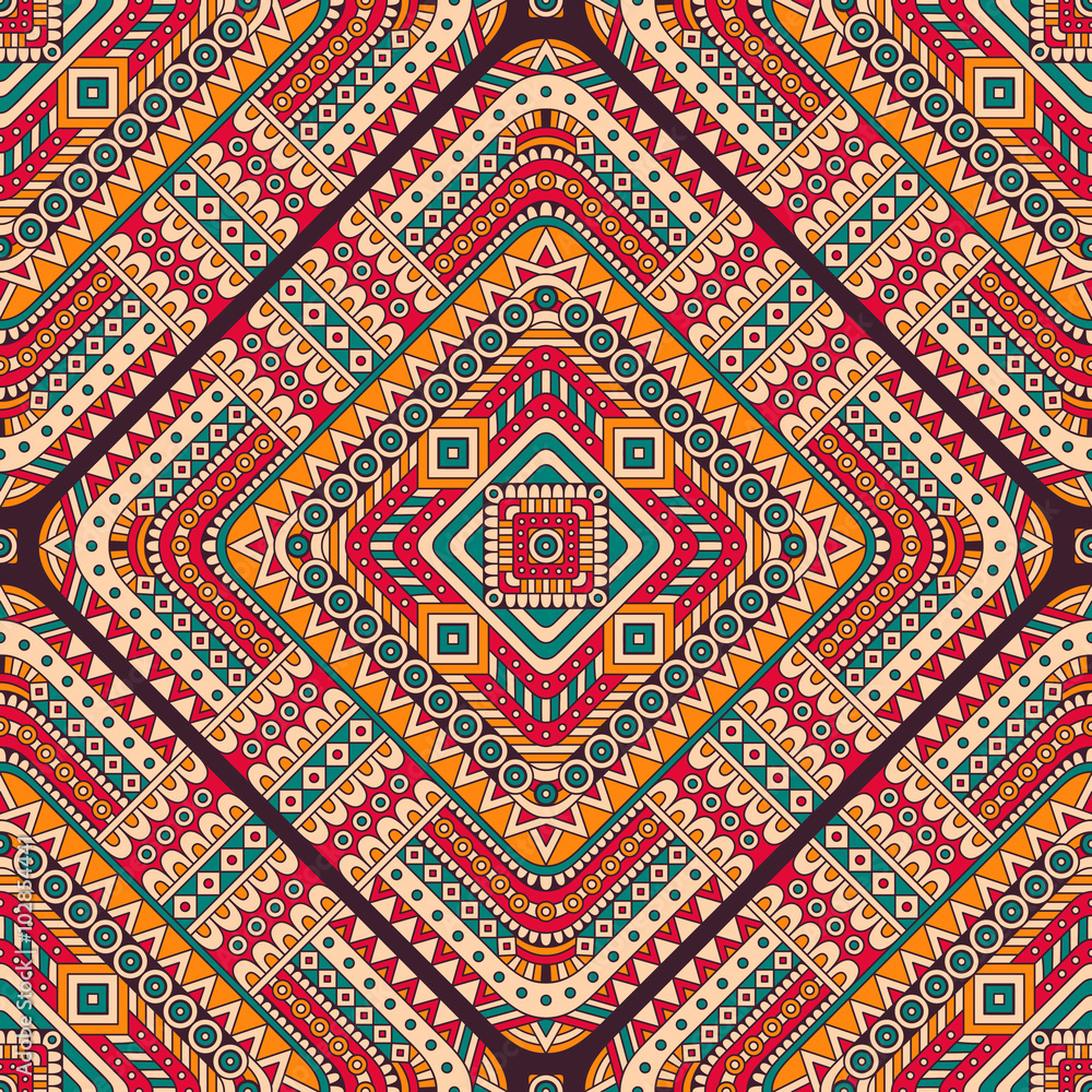 Ethnic floral seamless pattern Ethnic floral seamless pattern