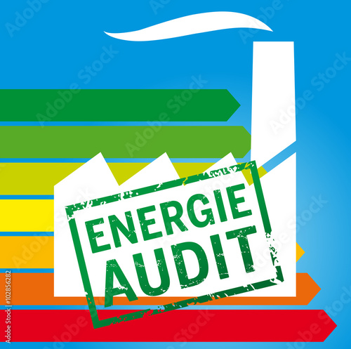 Grafik Energieaudit mit Stempel