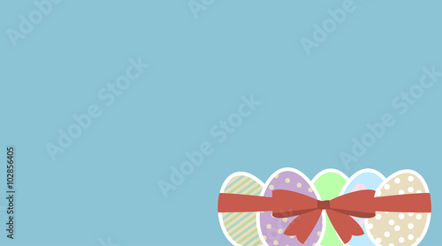 Ostereier mit Schleife