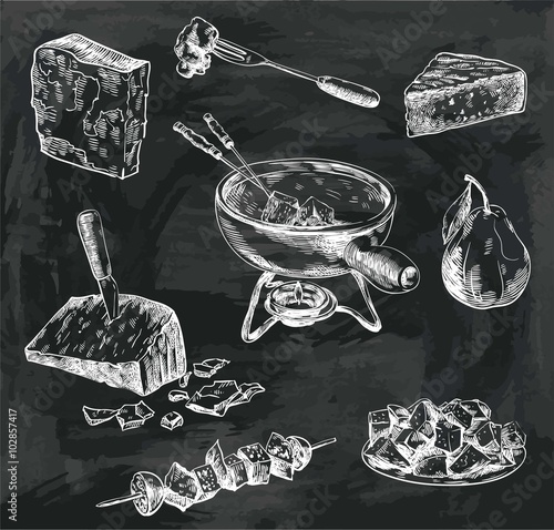 cheese fondue sketches