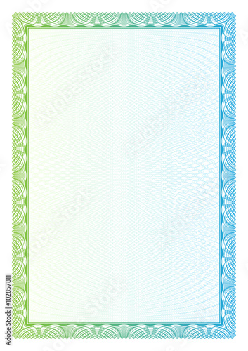 Vintage Certificate. Award background. Gift voucher. Template diplomas currency Vector illustration