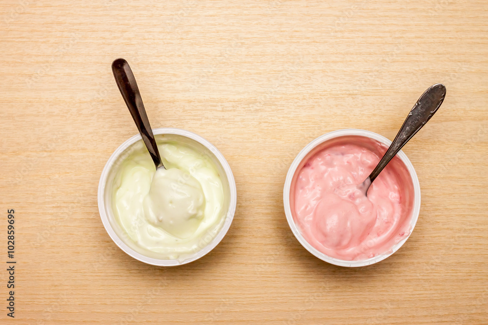 yogurt view from above yogurt view from above