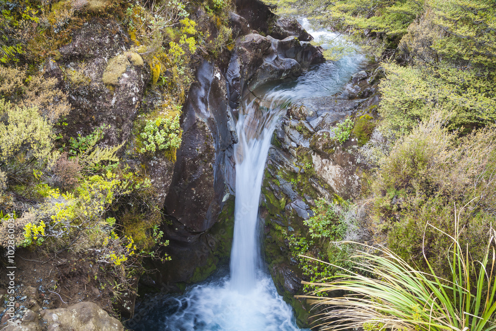 Flußlandschaft im Tongariro Nationalpark Neuseeland