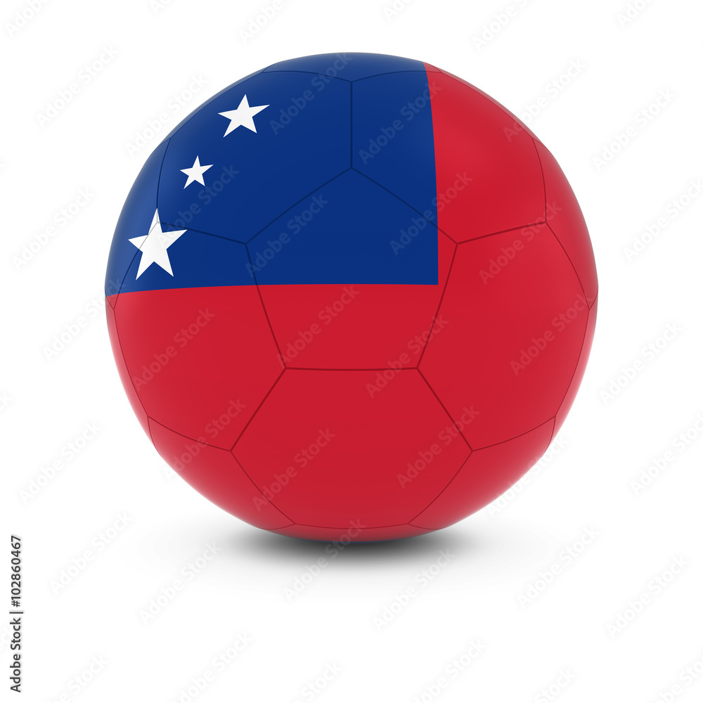 Samoa Football - Samoan Flag on Soccer Ball Samoa Football - Samoan Flag on Soccer Ball