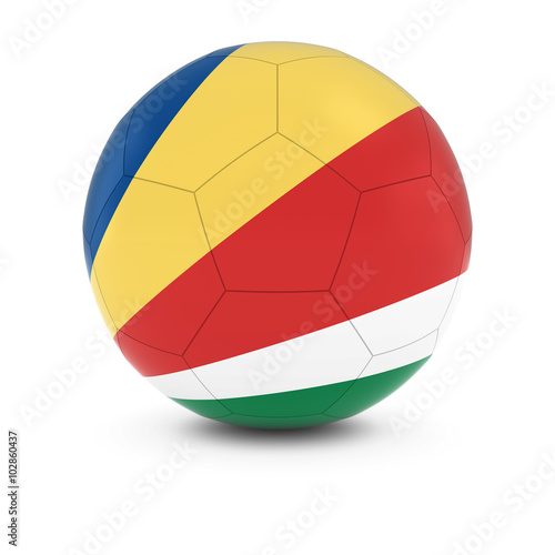 Seychelles Football - Seychellois Flag on Soccer Ball