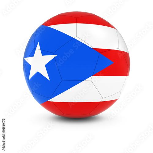 Free Download Puerto Rico Football - Puerto Rican Flag on Soccer Ball - GFXLoad