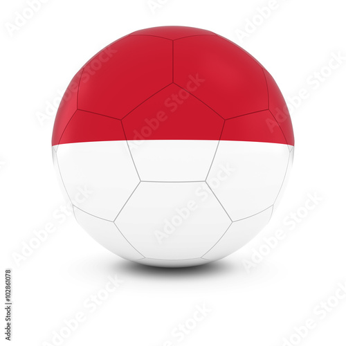 Indonesia Football - Indonesian Flag on Soccer Ball
