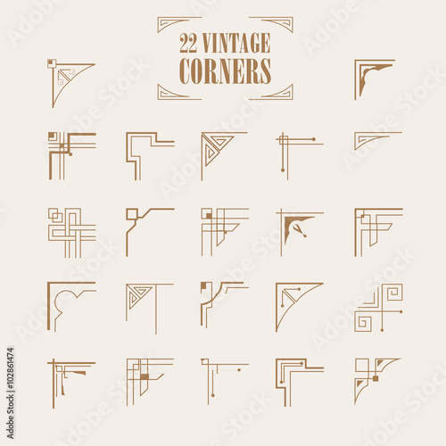 Vintage retro frame set