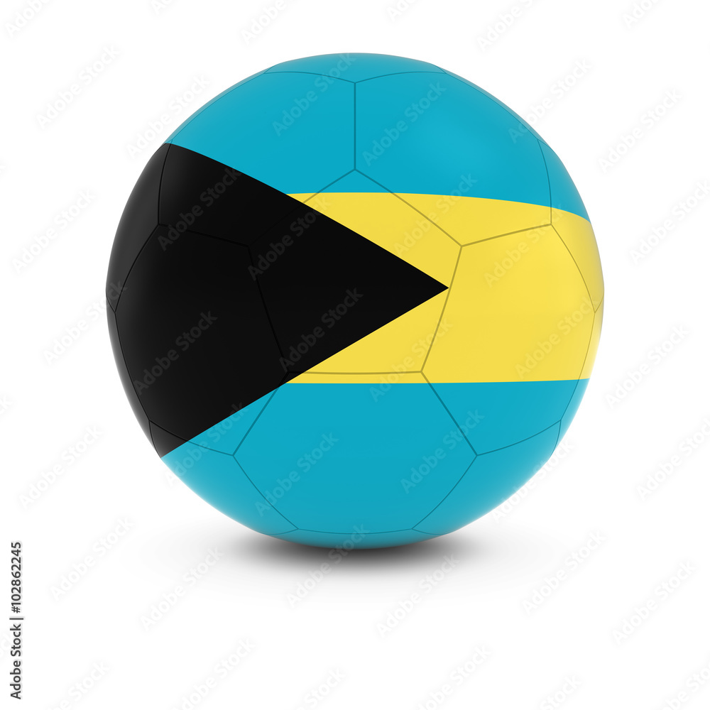 Bahamas Football - Bahamian Flag on Soccer Ball Bahamas Football - Bahamian Flag on Soccer Ball