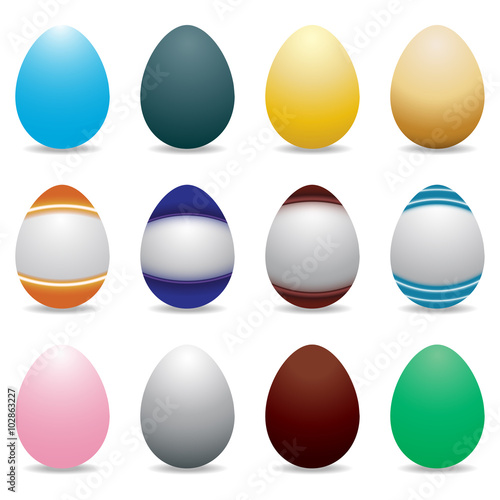 Set of Easter eggs