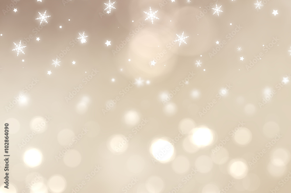 Christmas brown background. The winter background, falling snowf Christmas brown background. The winter background, falling snowf