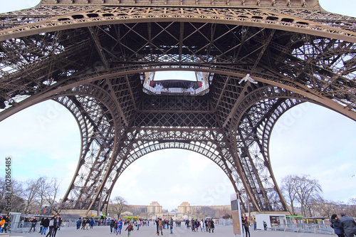 Paris, France, February 8, 2016: Eiffel tower, Paris, France - one of the simbols of this city © Dmitry Vereshchagin