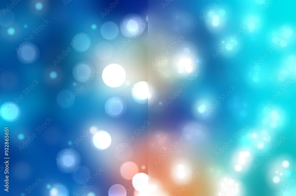 Bokeh light, shimmering blur spot lights on blue abstract backgr Bokeh light, shimmering blur spot lights on blue abstract backgr