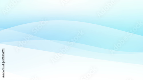 Abstract white transparent waves in motion on gradient blue background. Loop animation