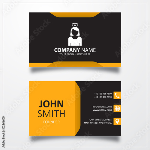 Nurse icon. Business card t...