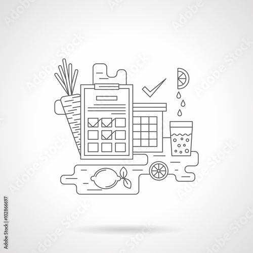 Sport nutrition detail line vector icon
