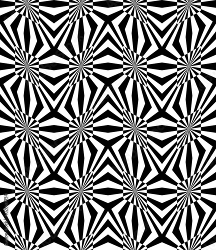 Vector modern seamless geometry pattern, black and white abstract geometric background, pillow print, monochrome retro texture, hipster fashion design
