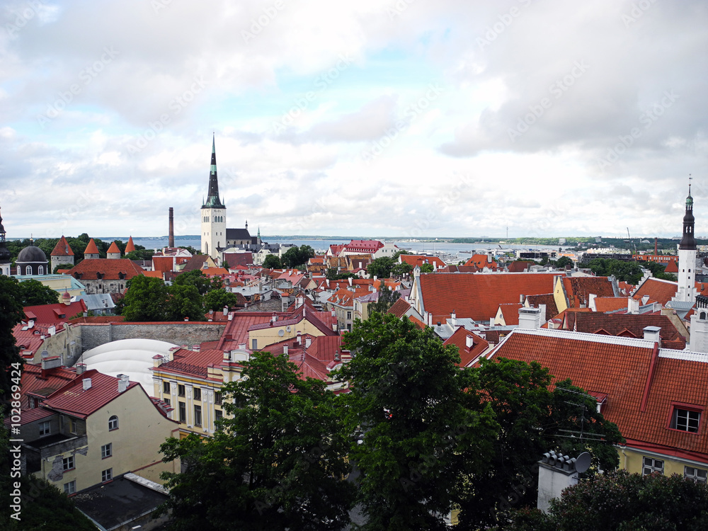 City of Tallinn on the Baltic Sea.