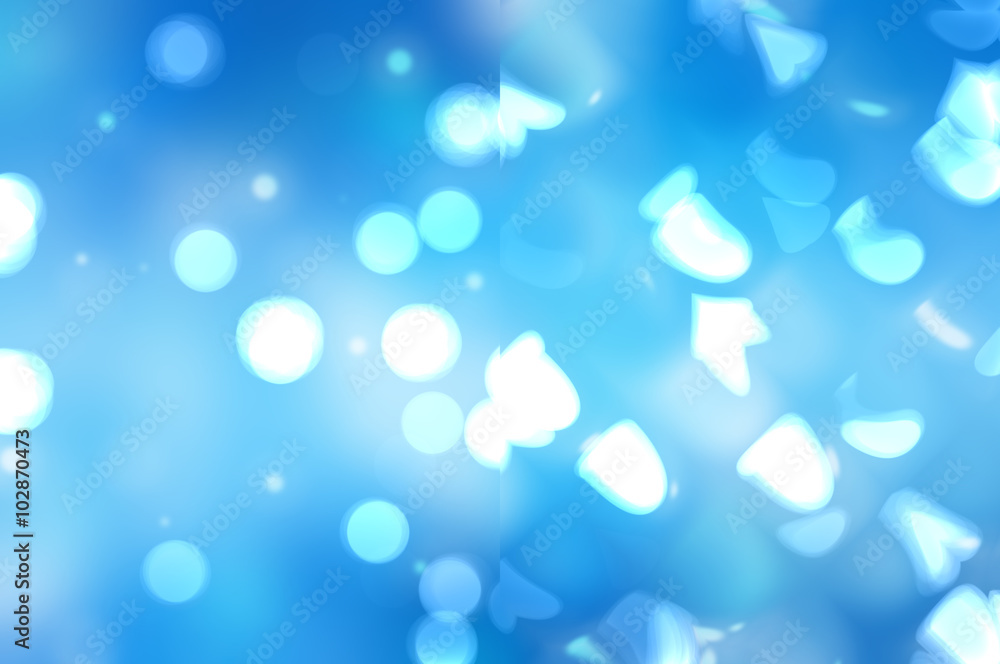 Bokeh light, shimmering blur spot lights on blue abstract backgr Bokeh light, shimmering blur spot lights on blue abstract backgr