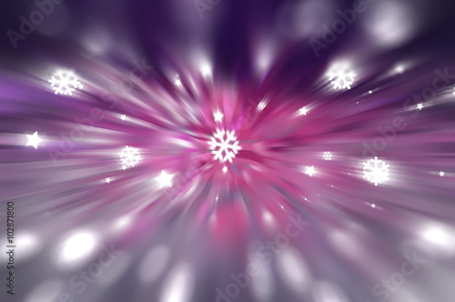 Christmas pink background. the winter background, falling snowfl photo