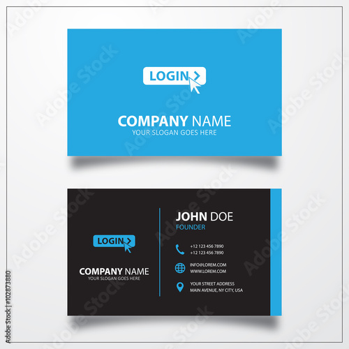 Login with mouse icon. Busi...