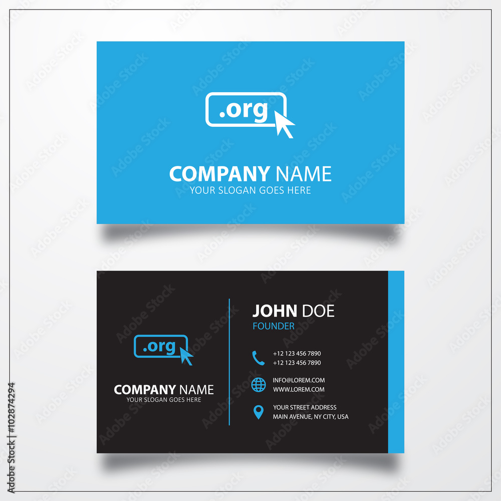 Domain ORG icon. Business card template Domain ORG icon. Business card template
