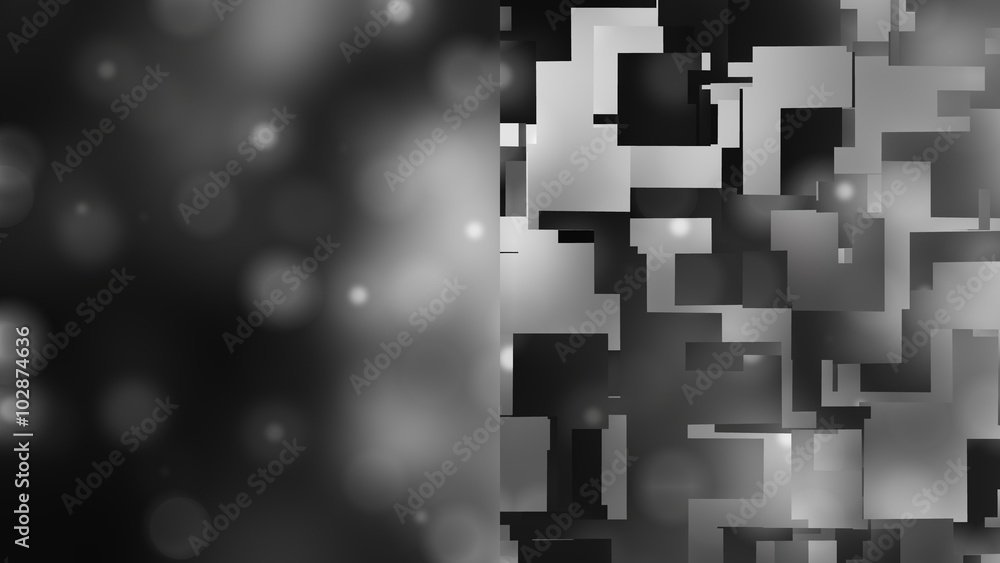 Obraz premium Bokeh light, shimmering blur spot lights on silver abstract back