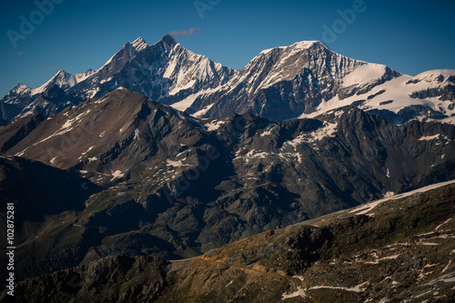 View of Alps mountain range at Zermatt
