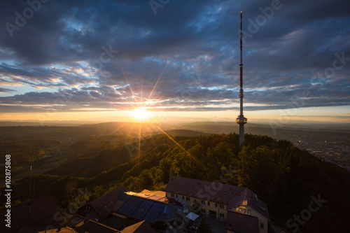 Televesion tower on top of uetliberg