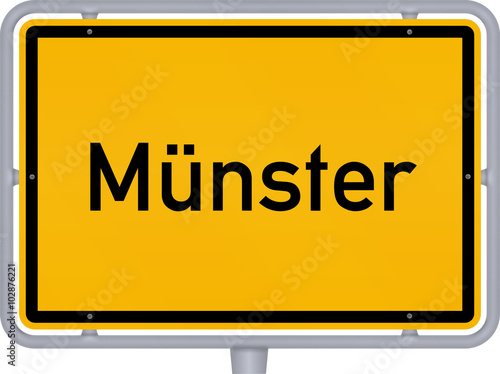 Ortsschild, Münster