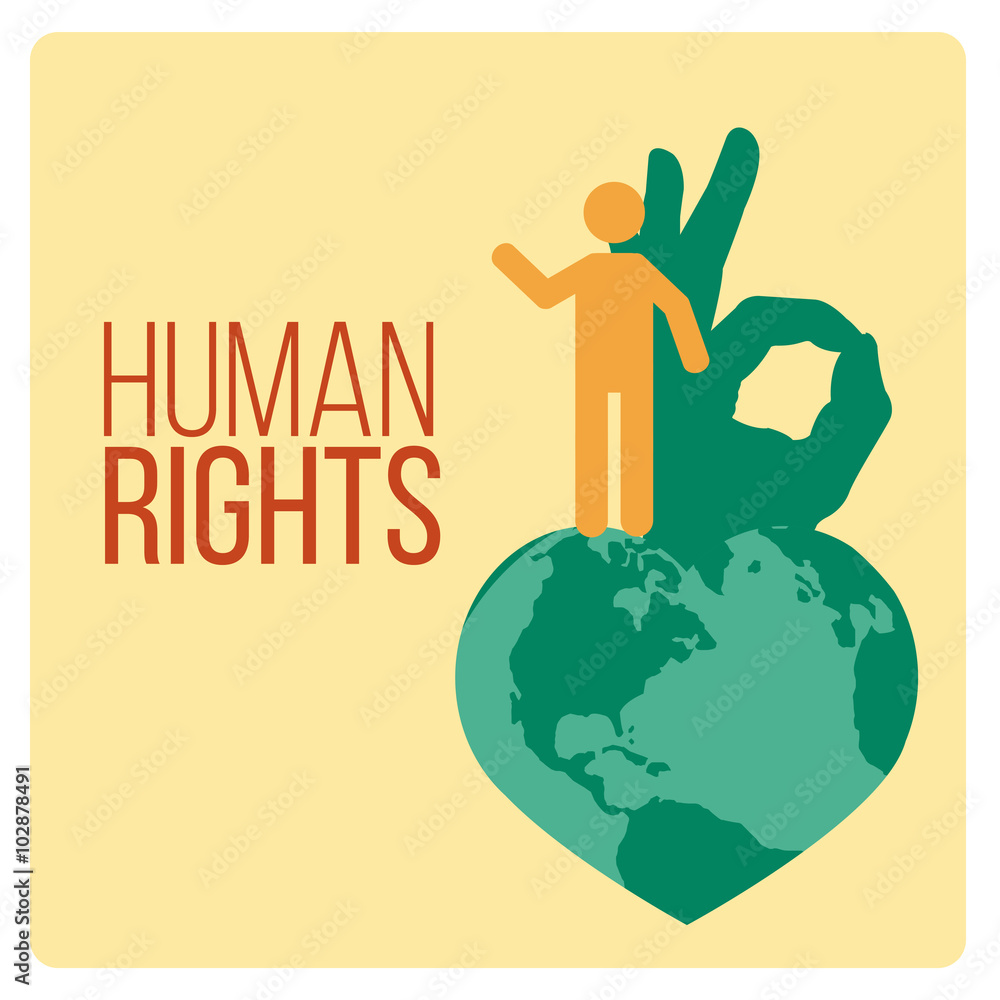 Human Rights Design over yellow color background Stock Vector | Adobe Stock