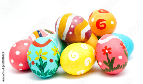 Photography Perfect colorful handmade easter eggs