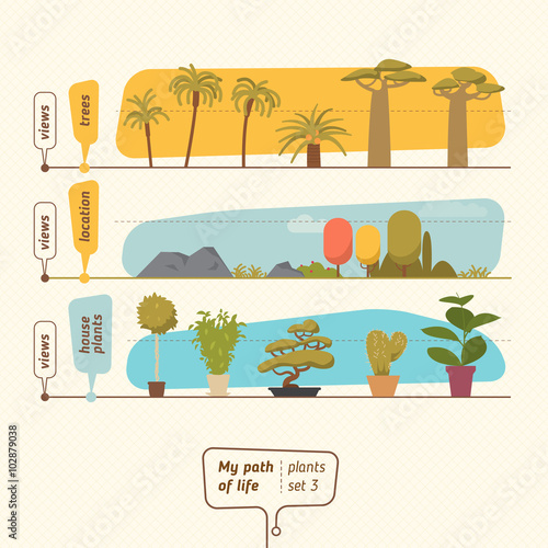 Plants collection vector illustration photo