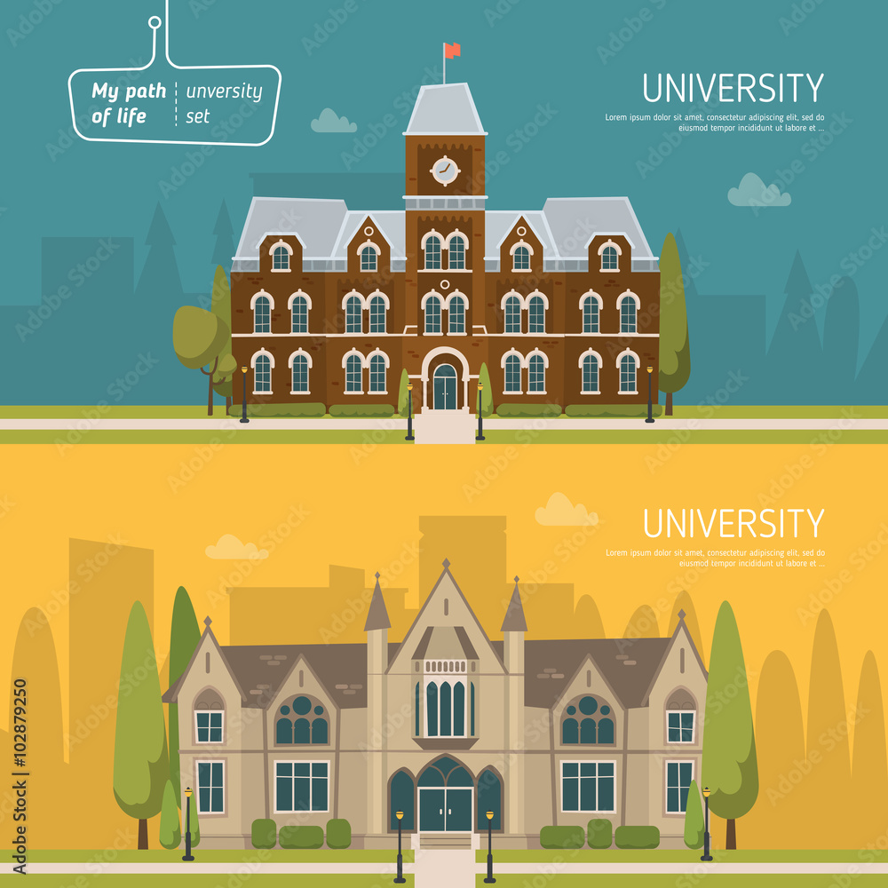 University building vector illustration