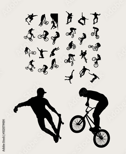 Extreme Sport Silhouettes, art vector design