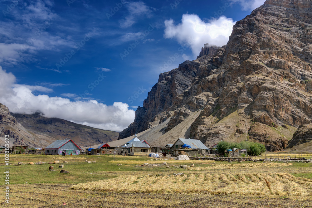 Sceneic view of Drass village, Kargil, Ladakh, Jammu and Kashmir, India