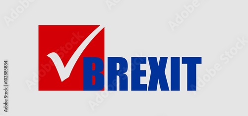 United Kingdom exit from europe relative image. Brexit named politic process. Referendum theme