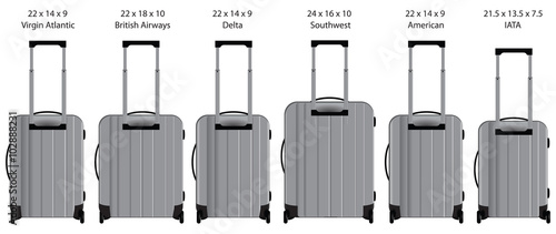 Dimensions of hand luggage taken by the airlines