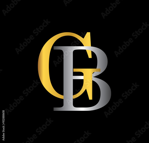 GB initial letter with gold and silver photo