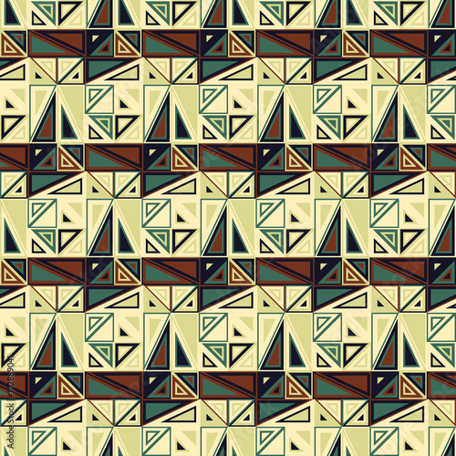 Vector seamless pattern. Consists of geometric elements.The elements have a triangular shape and different color.