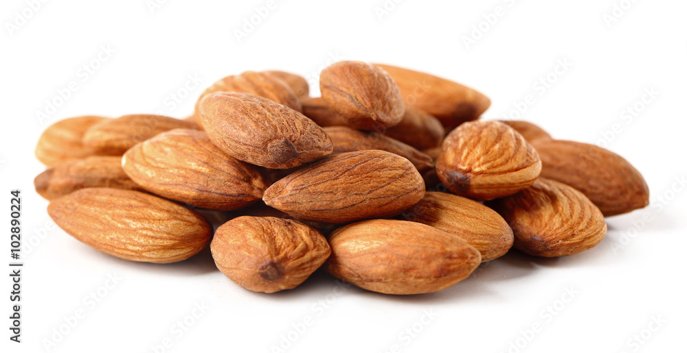 Almond kernels, isolated on white Almond kernels, isolated on white